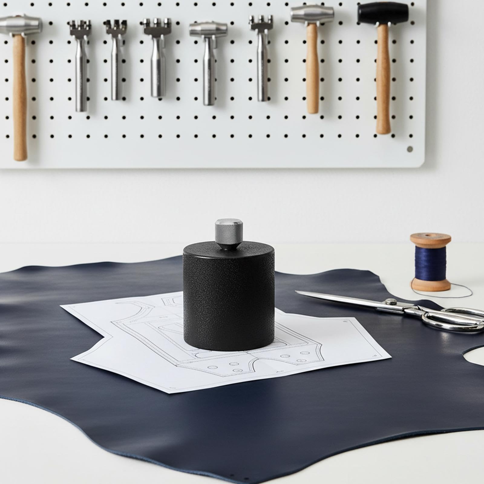 Attrezzo a Pressione Manuale, 1,65 Kg, Strumento Professionale per La Lavorazione Della Pelle Da 8,5 Cm per Officina, Casa, Laboratorio Artigianale