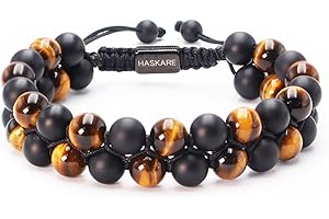 HASKARE Men Bracelet – The Premium Tiger Eye Bracelet for Energy Protection and Stress Relief