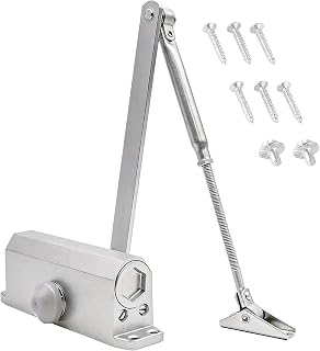 Türschließer für Innen- und Außentüren, Hydraulischer Türschließer, gedämpft, extrem leise, nicht positionierender Automatischer Türschließer für Türen bis 85 kg und 1100 mm Breite