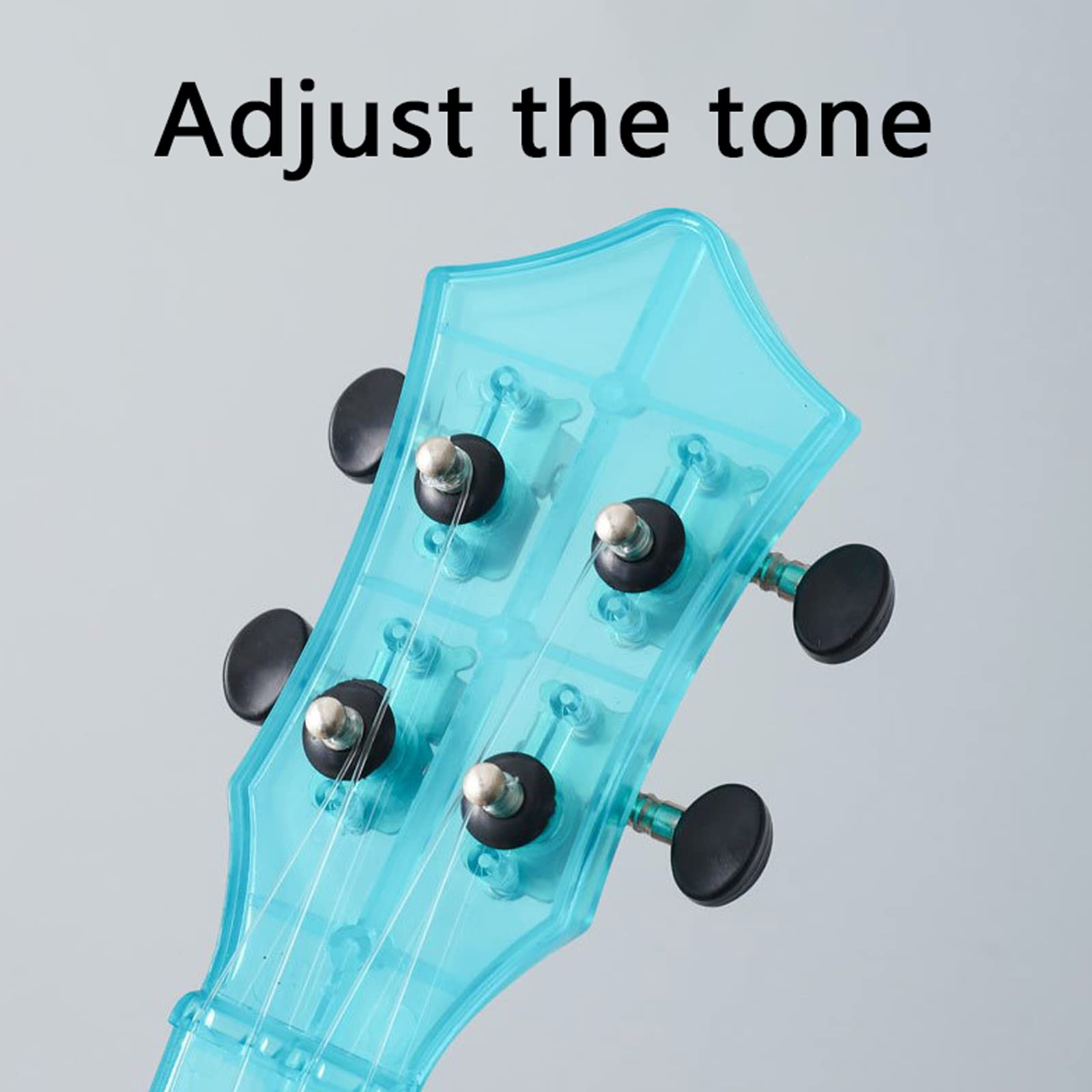 Ukulele 21-calowe, przezroczyste 4-strunowe instrumenty muzyczne, ukulele, mała gitara dla dorosłych, dzieci i początkujących