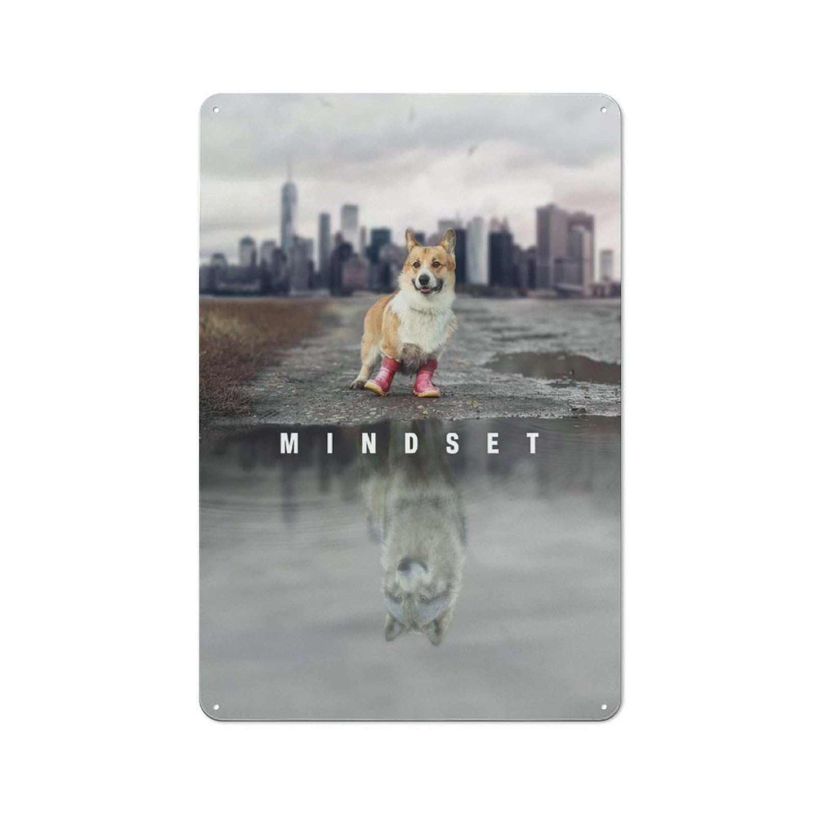 Junmoney Style-21 Mindset Is Everything Retro Tin Sign 30X20cm For Café Or Restaurant, Housewarming Wall Decor For People Furnishing Café And Restaurant