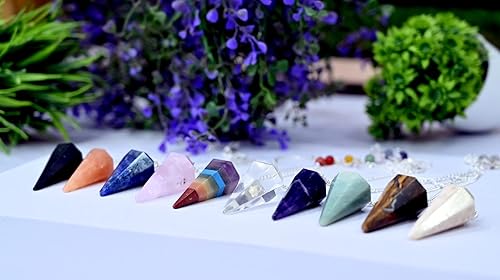 Miniatura 4 de 10 piezas por lote de péndulos Moda Reiki Energía Bienestar Sanación Metafísica