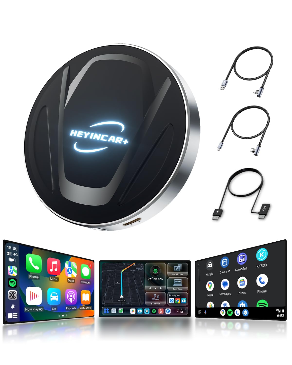 Amazon.co.jp: 【時代を開く 業界最新傑作】HEYINCAR+ H-MAX CarPlay