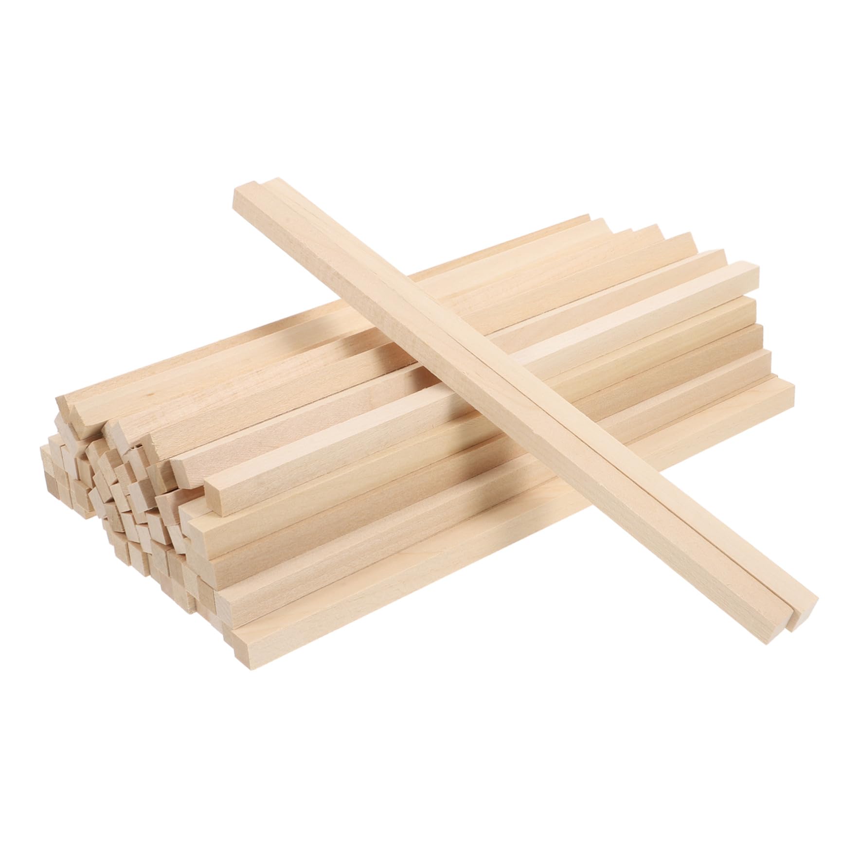 Gadpiparty 60 Stück Quadratische Holzbearbeitungsdübel aus Lindenholz 25 X 1cm Flexibel und Zuschneidbar für Selbstgemacht Holzbastelarbeiten und Modellbau zu Hause
