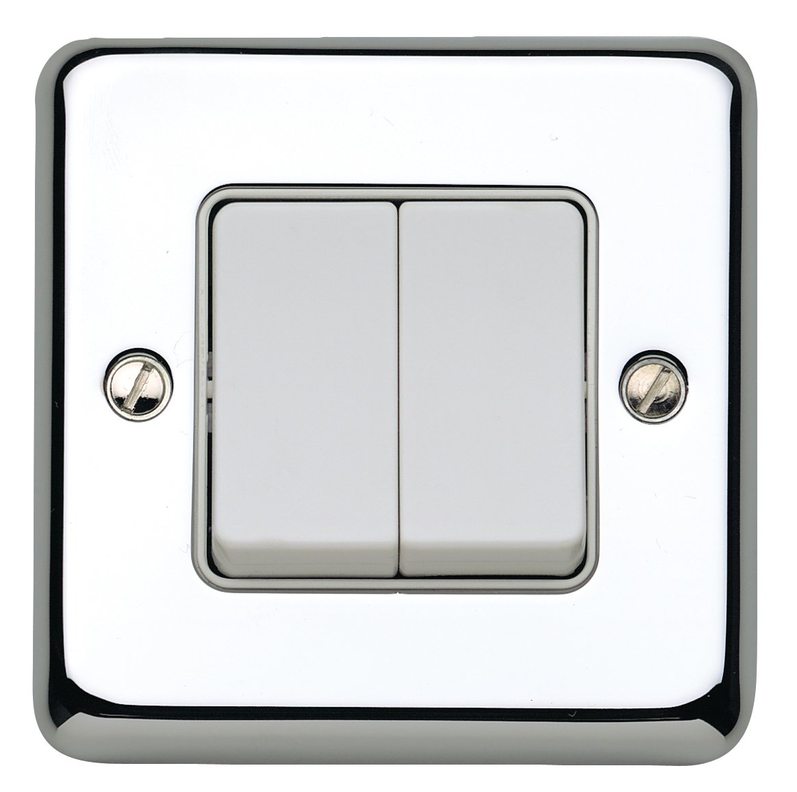 MK Chroma Plus K4762PCR 10A 2-Gang 2-Way Single Pole Switch