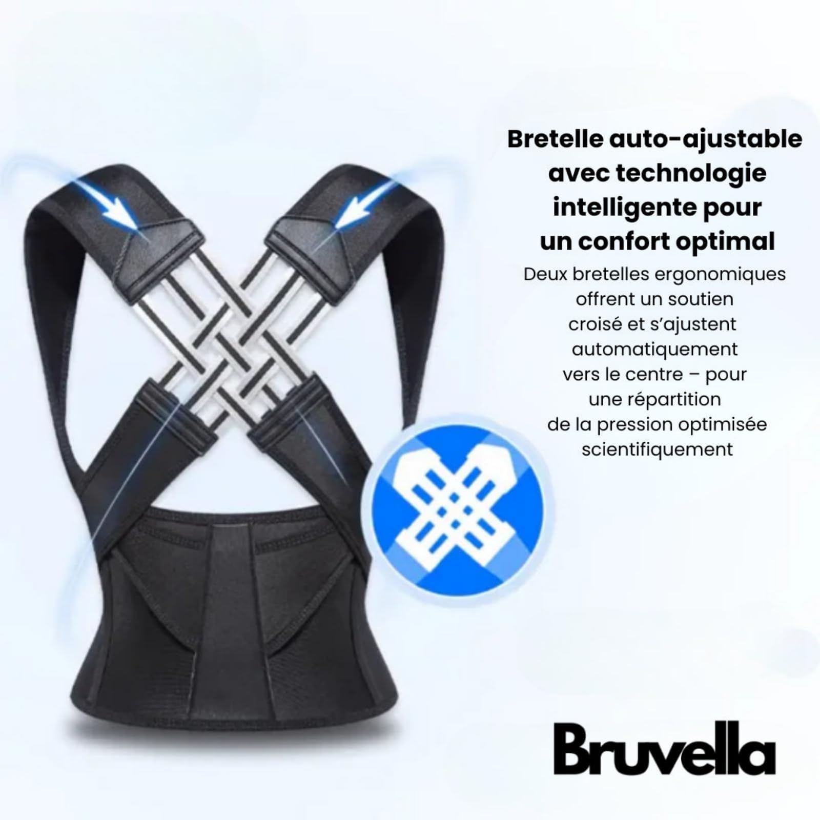 OALYGEI Ceinture Bruvella Dorsale Soulage les douleurs dorsales et améliore la posture,Correcteur de Posture Ajustable (rose, S(55-90KG))