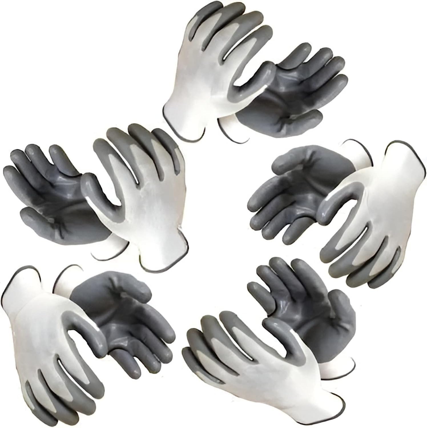 WISHPOOL 5 PAIR Anti Cutting Cut Resistant Hand Safety Gloves Cut-Proof Protection with Rubber Grade Wet and Dry Glove Nylon, Rubber Safety Gloves-image-13