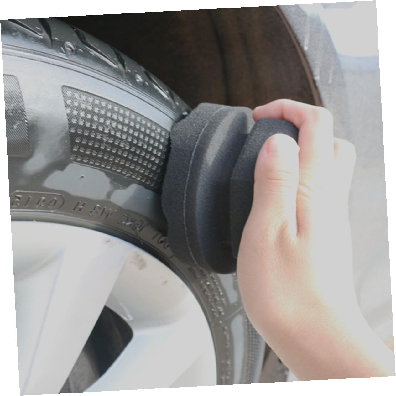 Anneome 12piezas Esponja De Cera Para Automóviles De Esponja De Pulido De Alta Para Neumáticos y Limpieza Interior Para De Asientos Tablero Color Negro