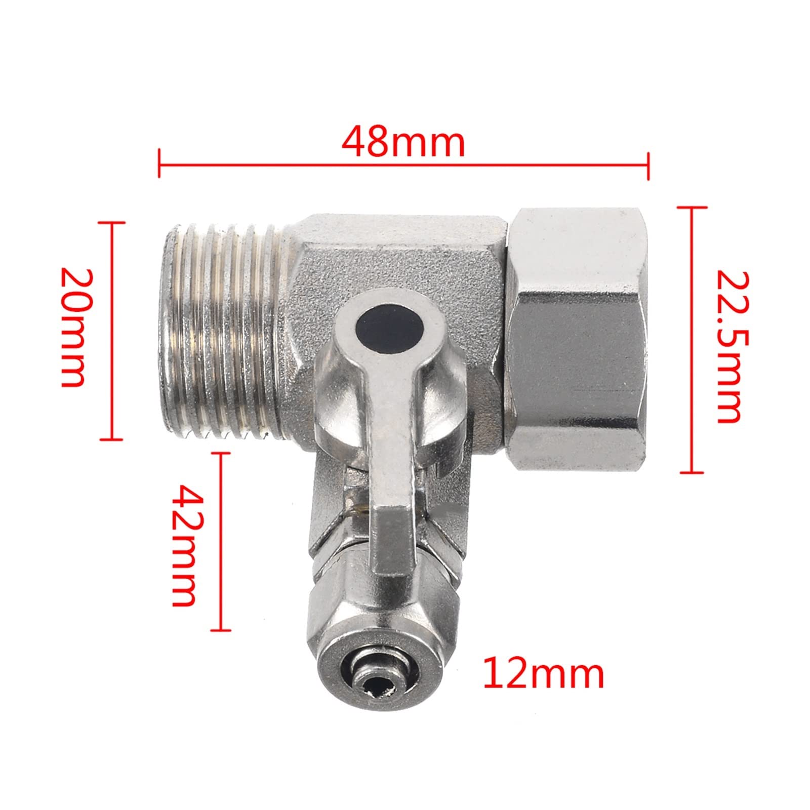 Conector rápido para tubería de riego de jardín Tap Fit Cobre 1/2 Válvula de Bola Adaptador de purificador de Agua RO Válvula de Bola de Agua de jardín Conector de Grifo Accesorio de Hardware