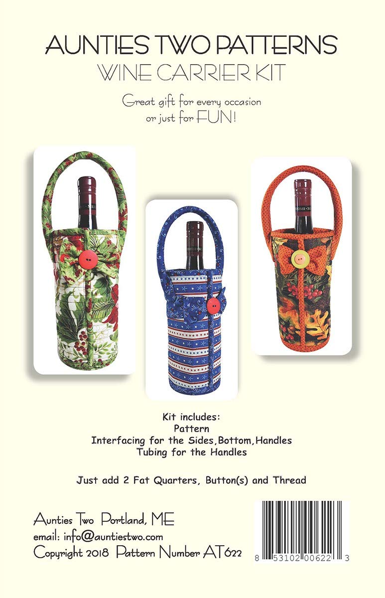 Aunties TwoWine Carrier Kit Pattern