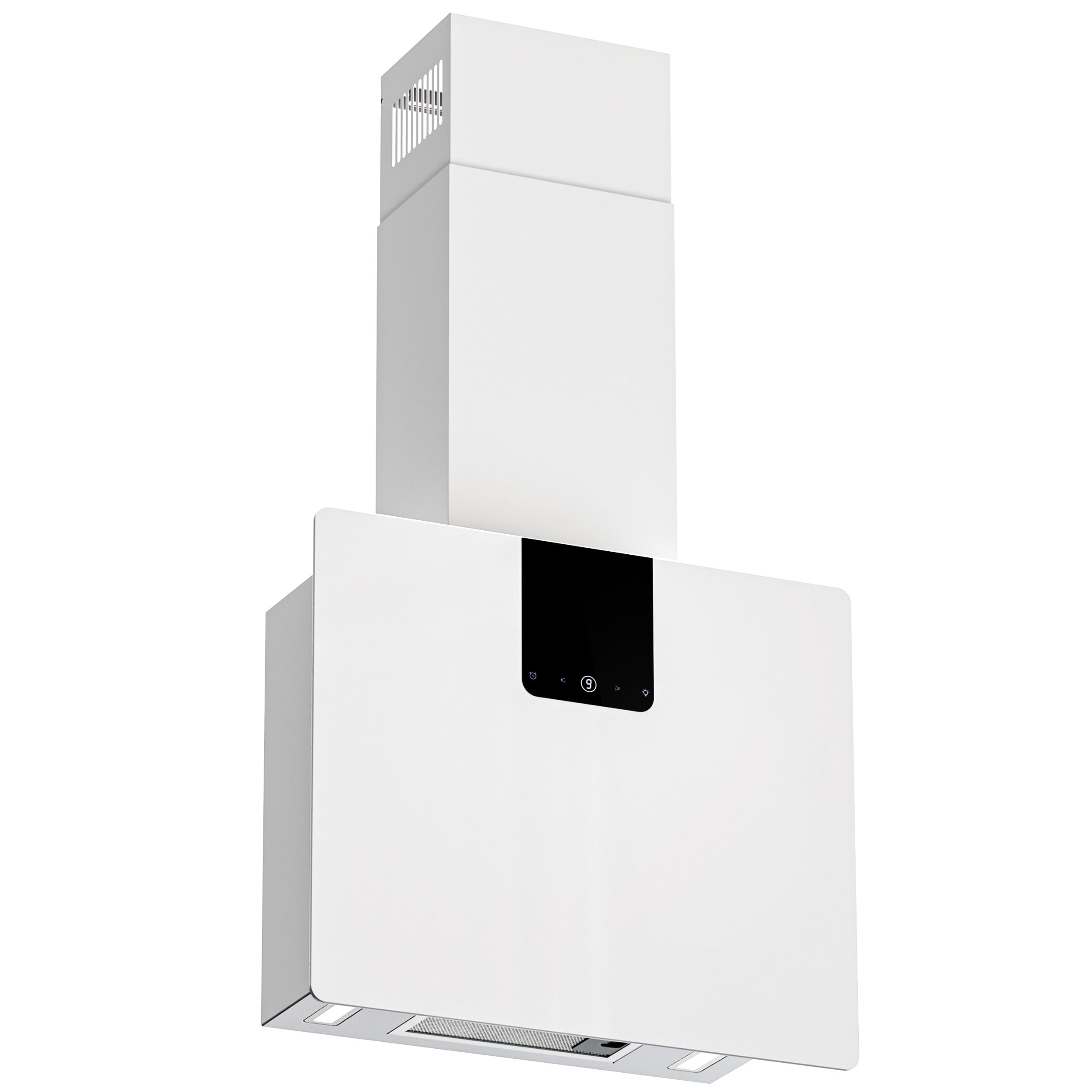 FIREGAS Kookplaatbeschermer 60cm met Filter CC170, energiebesparende borstelloze motor, 9 luchtsnelheden, 487 m³/uur luchthoeveelheid, afvoer of recirculatie, gemaakt van roestvrij staal en gehard