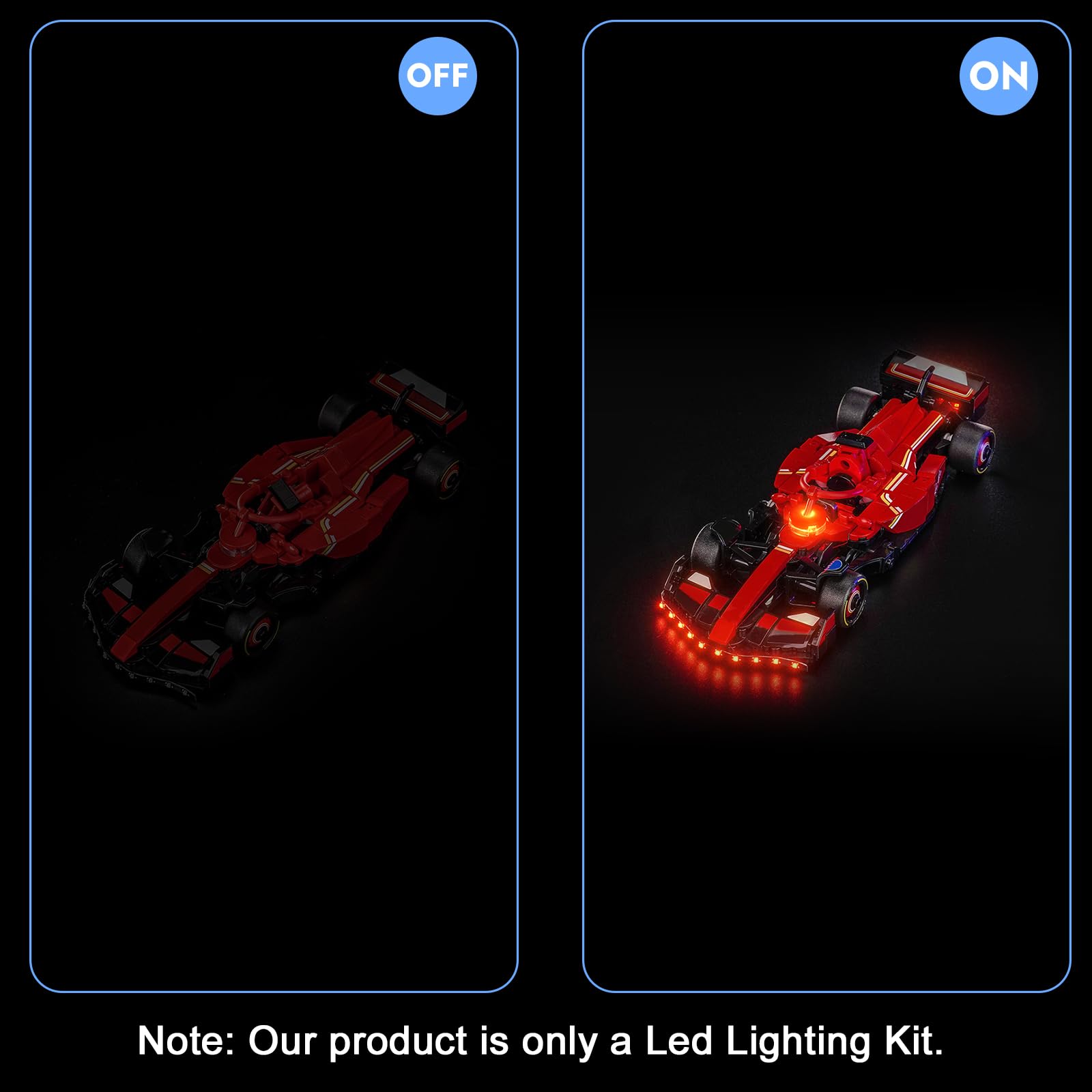 LocoLee Led Light Set Compatible with Lego 77242 Ferrari SF-24 F1 Race Car Led Decoration Lighting Kit Compatible with Lego 77242 Updated Version Building Blocks Model,Only Lights Set,No Model - Image 4