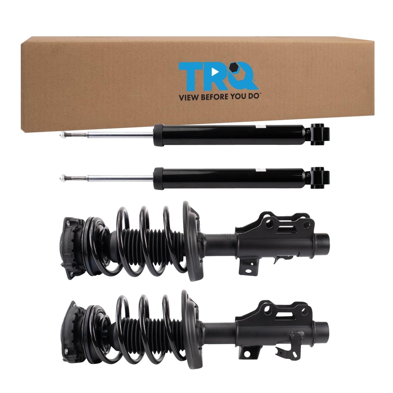 TRQ Front and Rear Complete Strut Assembly &amp; Shock Absorber Kit Complete Strut &amp; Coil Spring Assembly Compatible with 2016-2022 Chevrolet Camaro