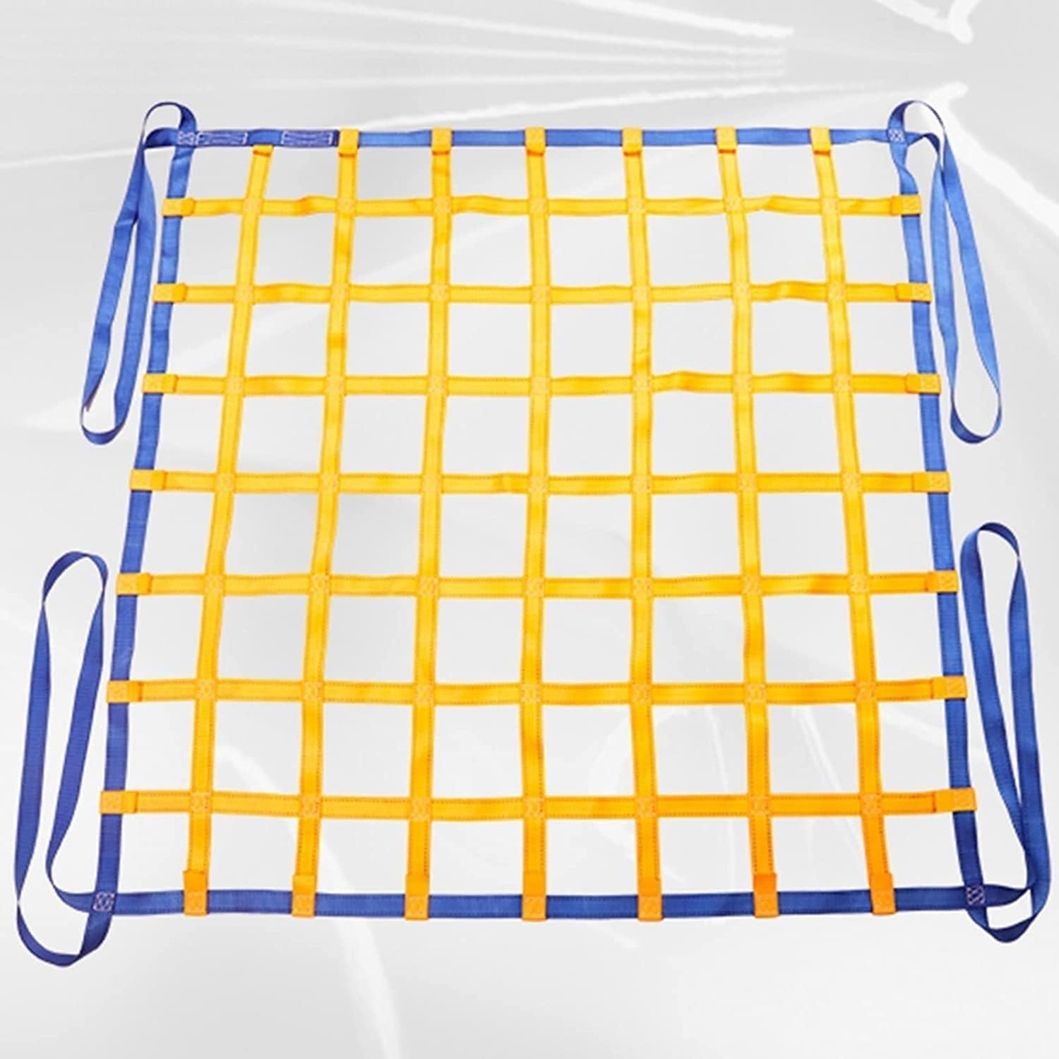 Red de elevación Pesada 2x2m, 0.3-3.5 Ton Capaci.Eslinga de elevación de poliéster C Resistente al desgarro elástico para un Transporte Seguro.Reduce El Trabajo.Diseño Durable de la Correa Plana para