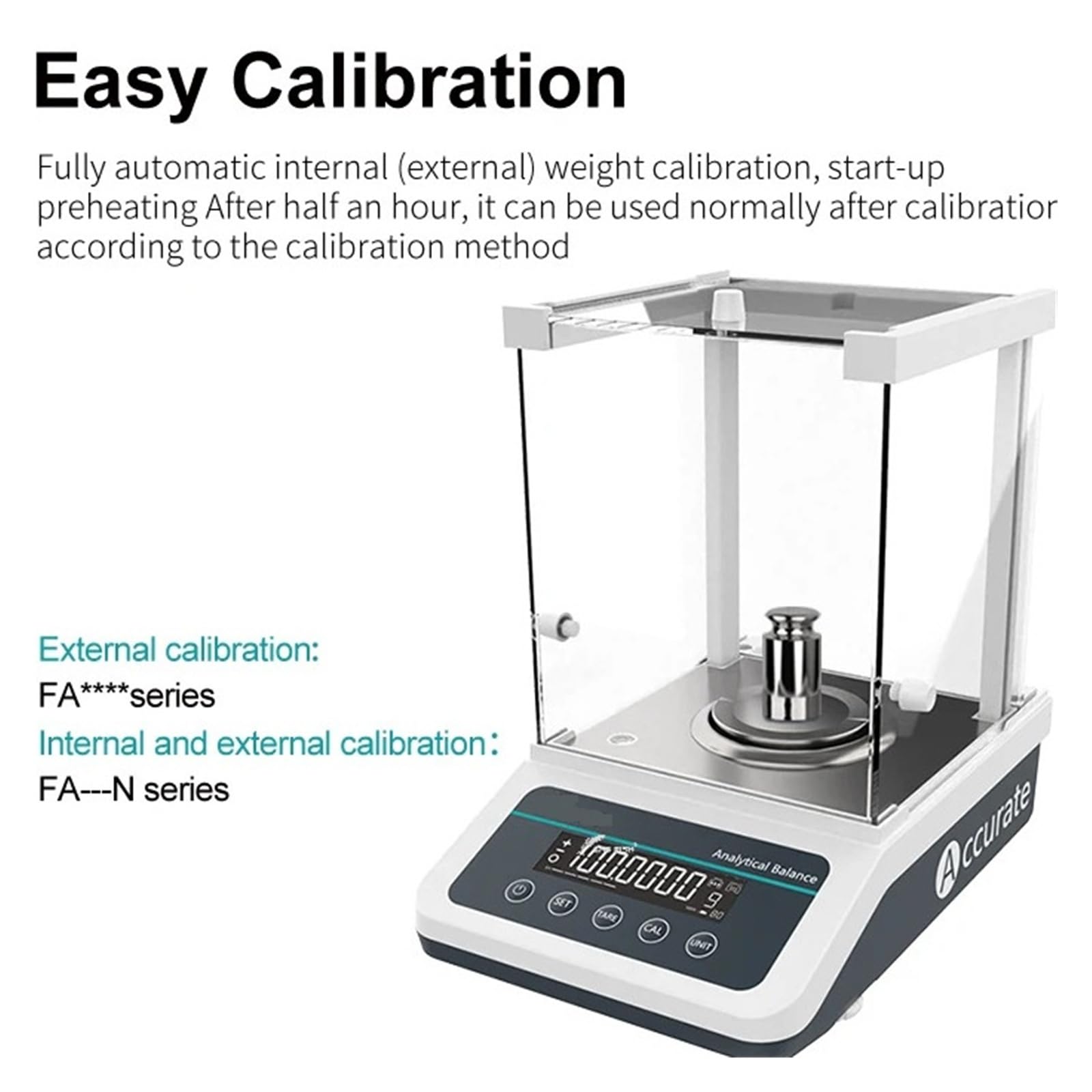 Básculas de laboratorio Balanza analítica Microbalanza digital Balanza electrónica de precisión 120 g 220 g Rango 0,0001 g Resolución Respuesta precisa(FA1204(120g 0.1mg))