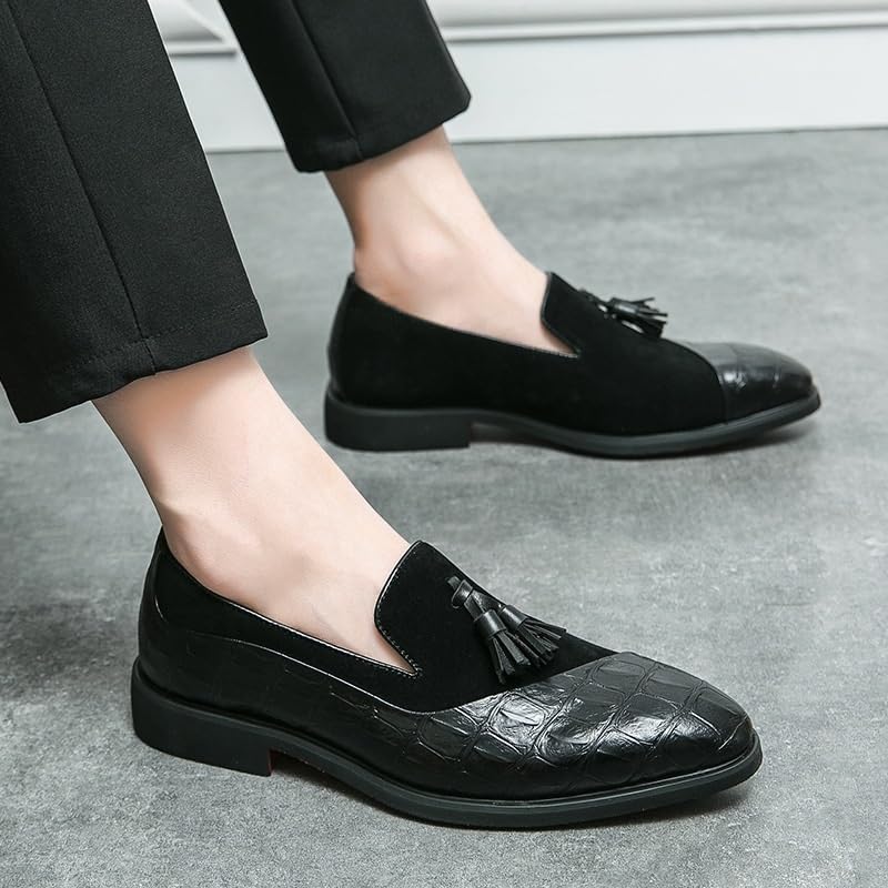 Mens Genuine Leather Dress Loafer Shoe Spring Summer Men's Casual Loafers Slip On Leather Shoes Breathable Driving Shoes Moccasins Classic Loafer Flats Boat Shoes3