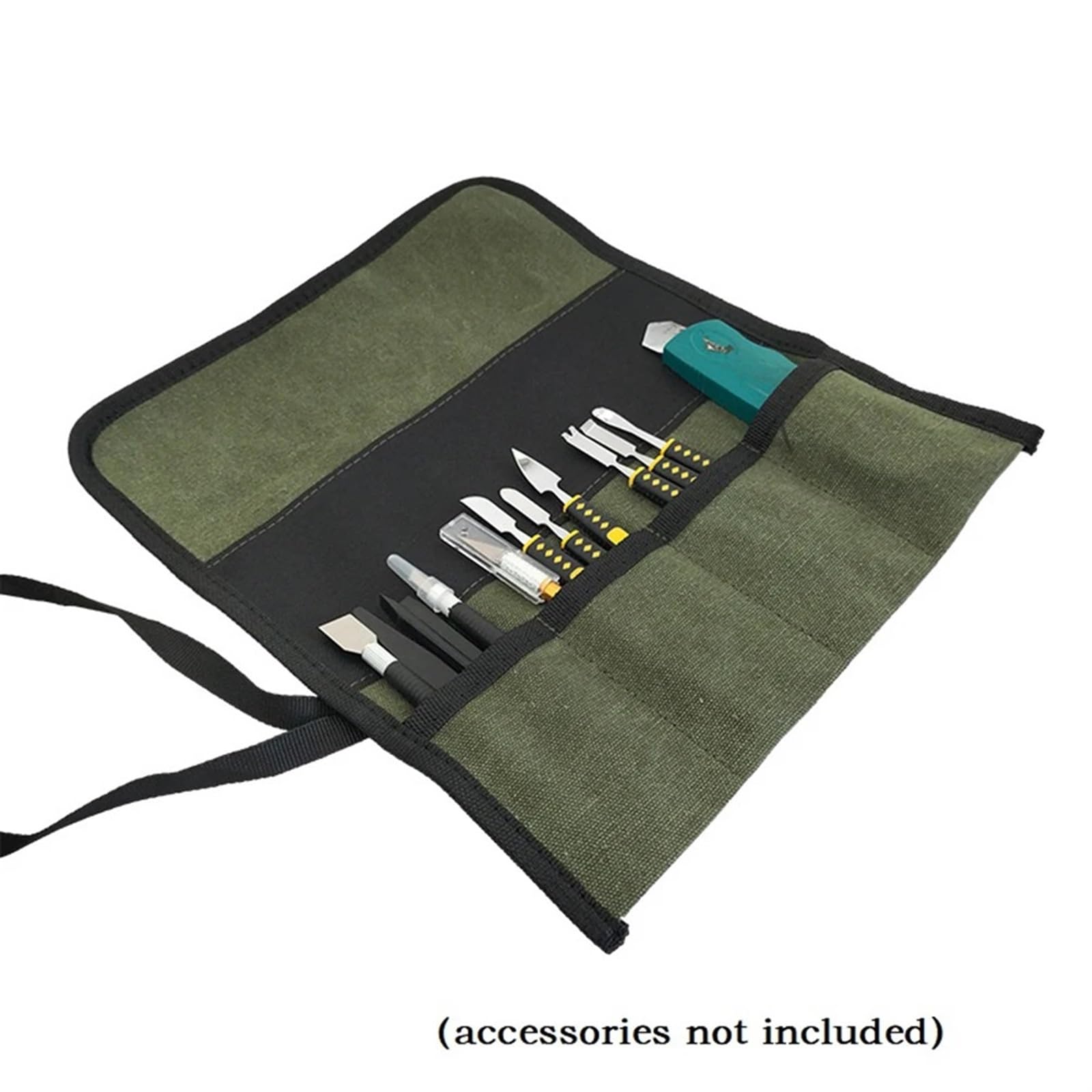 Bolsa De Herramientas Enrollable Tela Oxford Gris 33x27cm