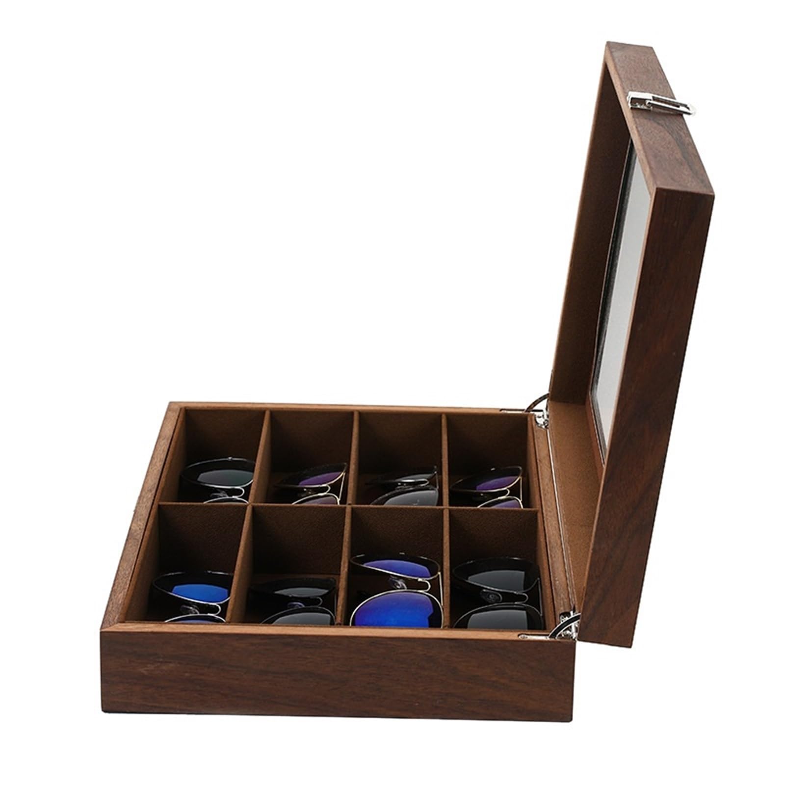 Occhiali Espositore Espositore for Occhiali da Sole in Legno, Porta Occhiali E Orologi Sunglasses