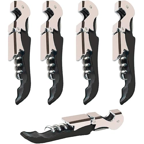Professional Waiter Corkscrew Wine Openers Set (4 PCS),Upgraded with Heavy Duty Stainless Steel Hinges Wine Key for Restaurant Waiters, Sommelier, Bartenders