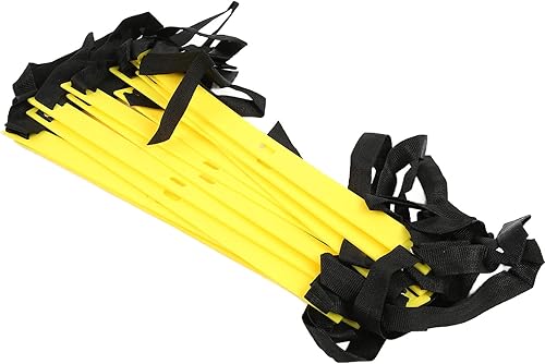 Mokernali Escalera de agilidad fija para entrenamiento deportivo de ejercicio de fútbol 6M 12 peldaños