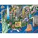 Bits and Pieces - 1000 Piece Jigsaw Puzzle for Adults - New York City View - 1000 pc Statue of Liberty Skyline Jigsaw by Artist Joseph Burgess