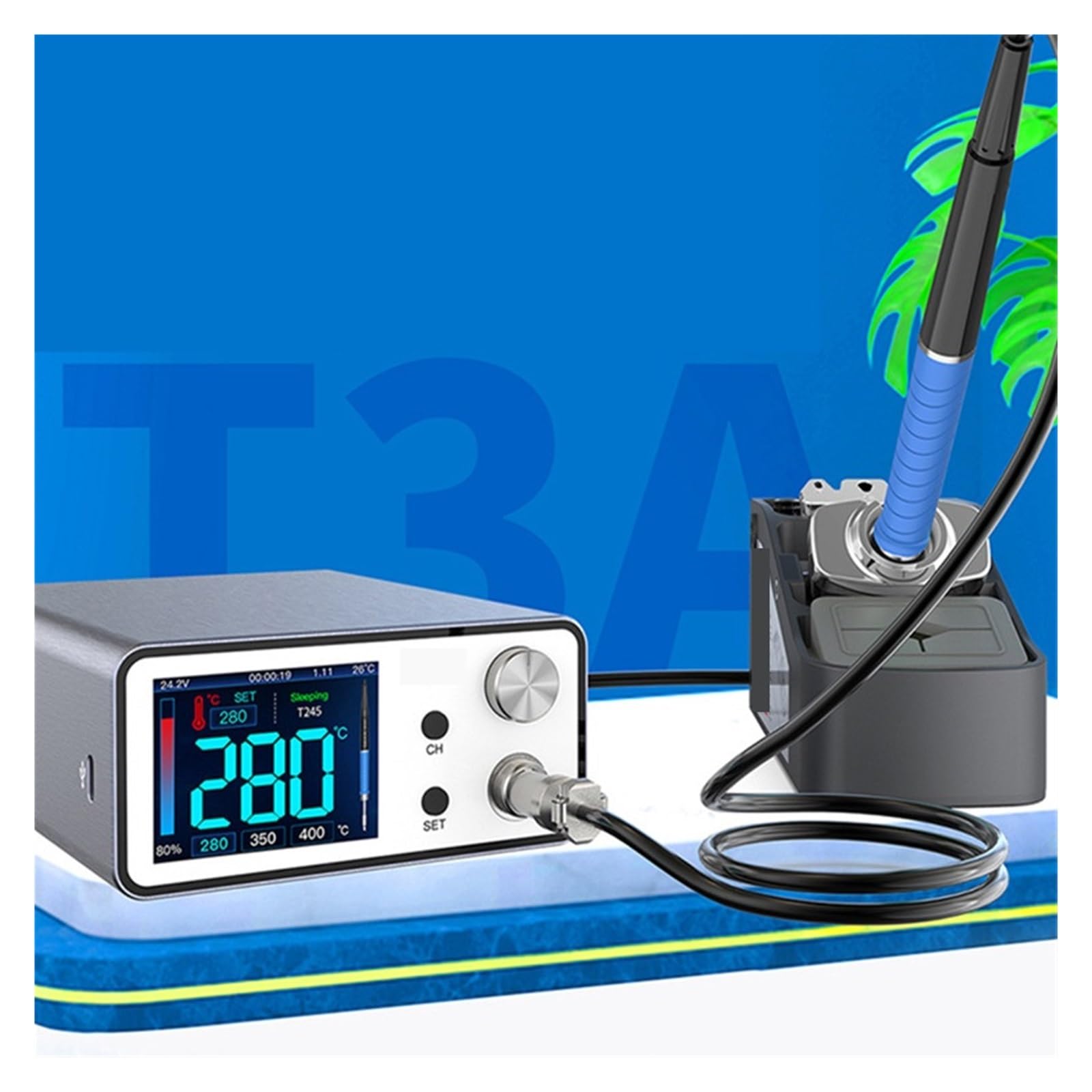 Stazione di saldatura, Stazione Di Saldatura Intelligente T3A Applicabile Alla Penna Con Impugnatura T245 For Strumenti Riparazione Del Saldatore BGA Telefono(T12 version)