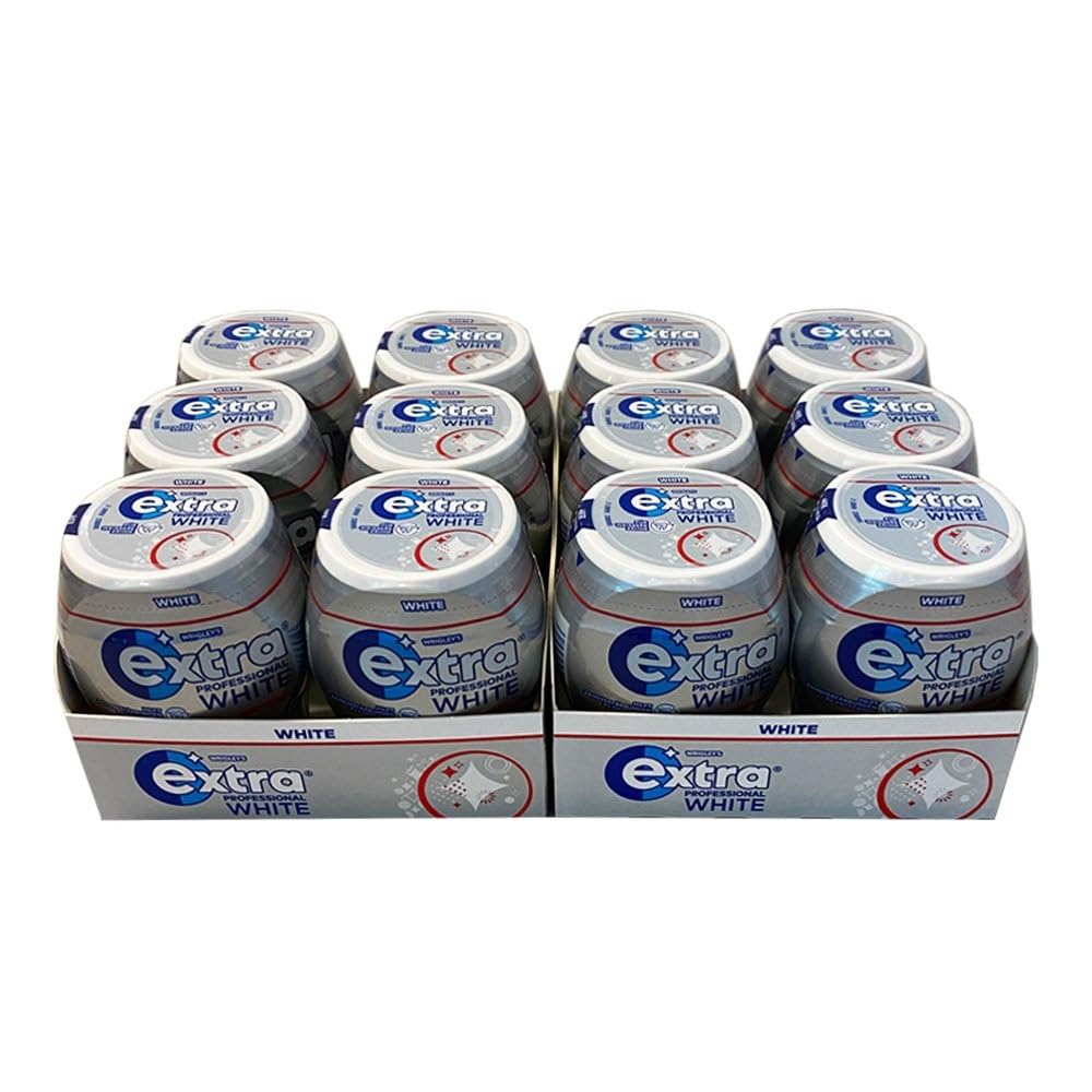 12 Dosen Wrigley's Extra Professional White ohne Zucker a 50 Dragees