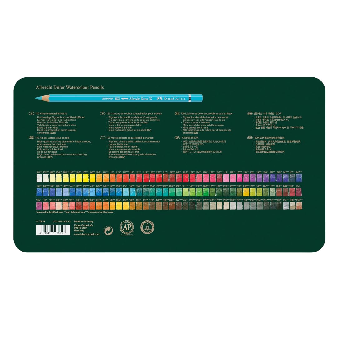 Faber-Castell Albrecht Dürer 120色セット Amazon.com: Faber-Castell Albrecht Durer Watercolor Pencils