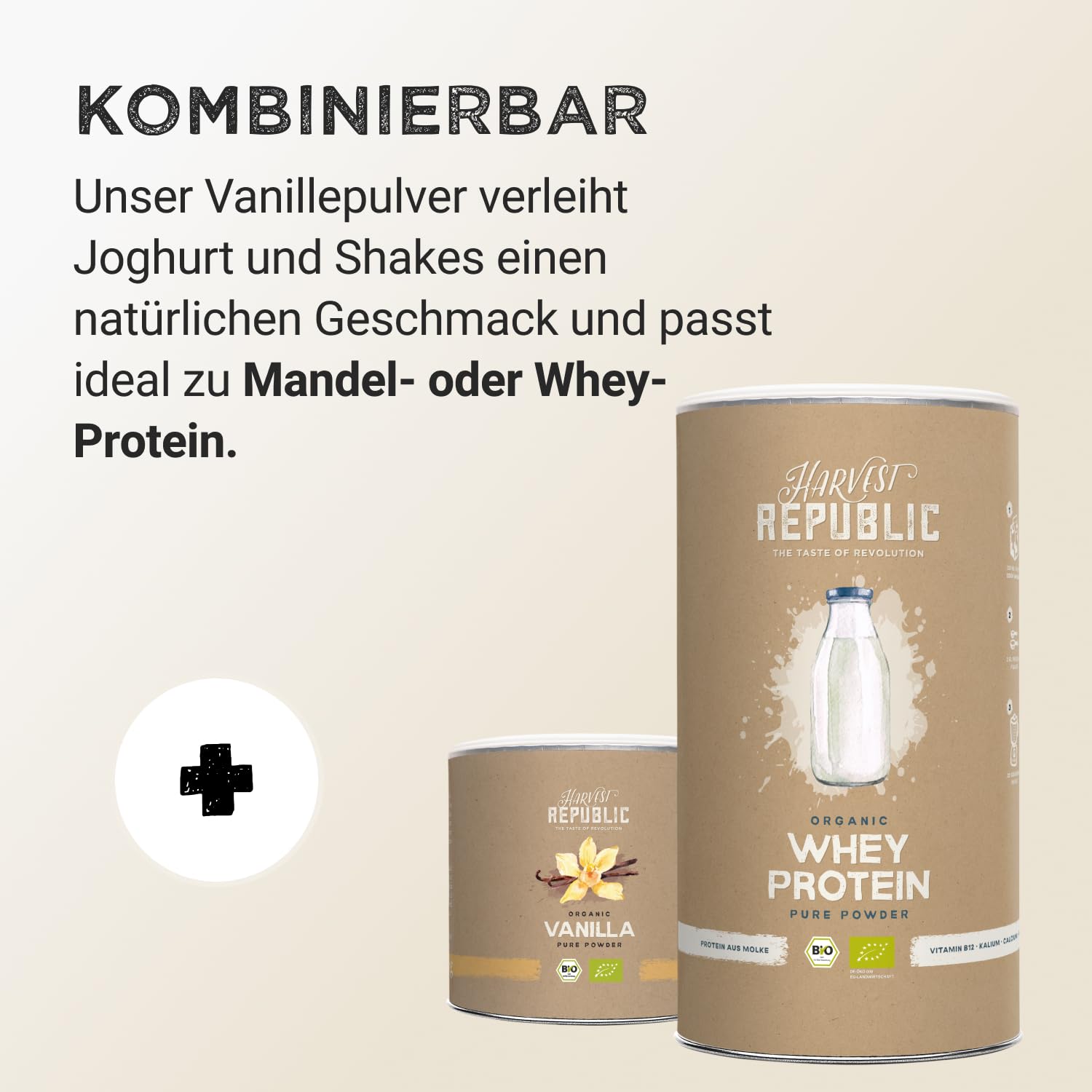 HARVEST REPUBLIC Poudre de vanille bio 25 g pour smoothies et shakes Superfood végétalien