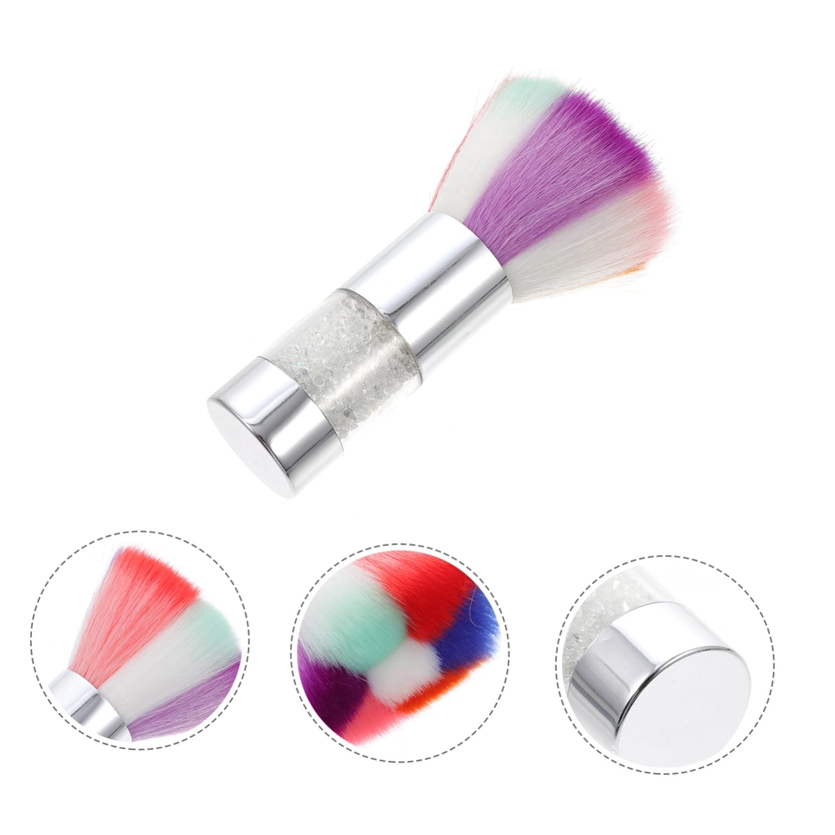 FRCOLOR 3pezzi Spazzola Per Unghie Gel Spazzola Per Rimozione e Applicazione Glitter Per e Domestico