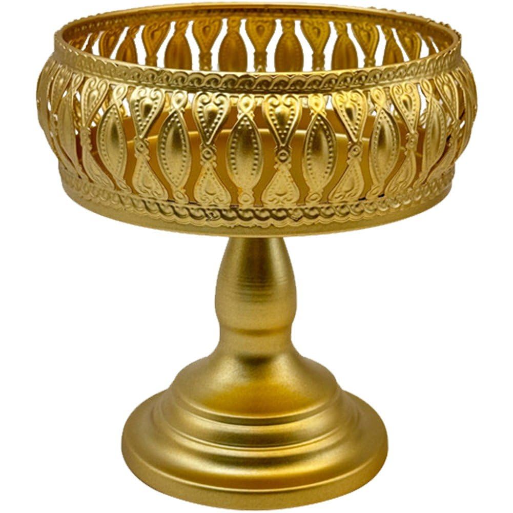 Casiler Gold Food Serving Tray Serving Holder Fruit Serving Basket Snacks Organization Tray Iron Table Centerpiece Snack Storage Tray