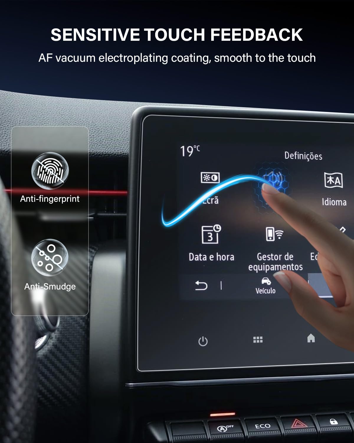 7" pellicola navigazione protezione schermo per Renaul-t Clio 5 Captur 2 Arkana Zoe 2020-2024 2025, nano film accessorio per Clio 5, 6H antigraffio, anti impronta digitale - 4