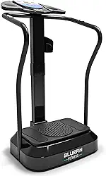 Bluefin Fitness Plataforma de vibração | Modelo profissional | Design atualizado com motores silenciosos e alto-falantes embutidos, preto (placa de vibração de 2000)