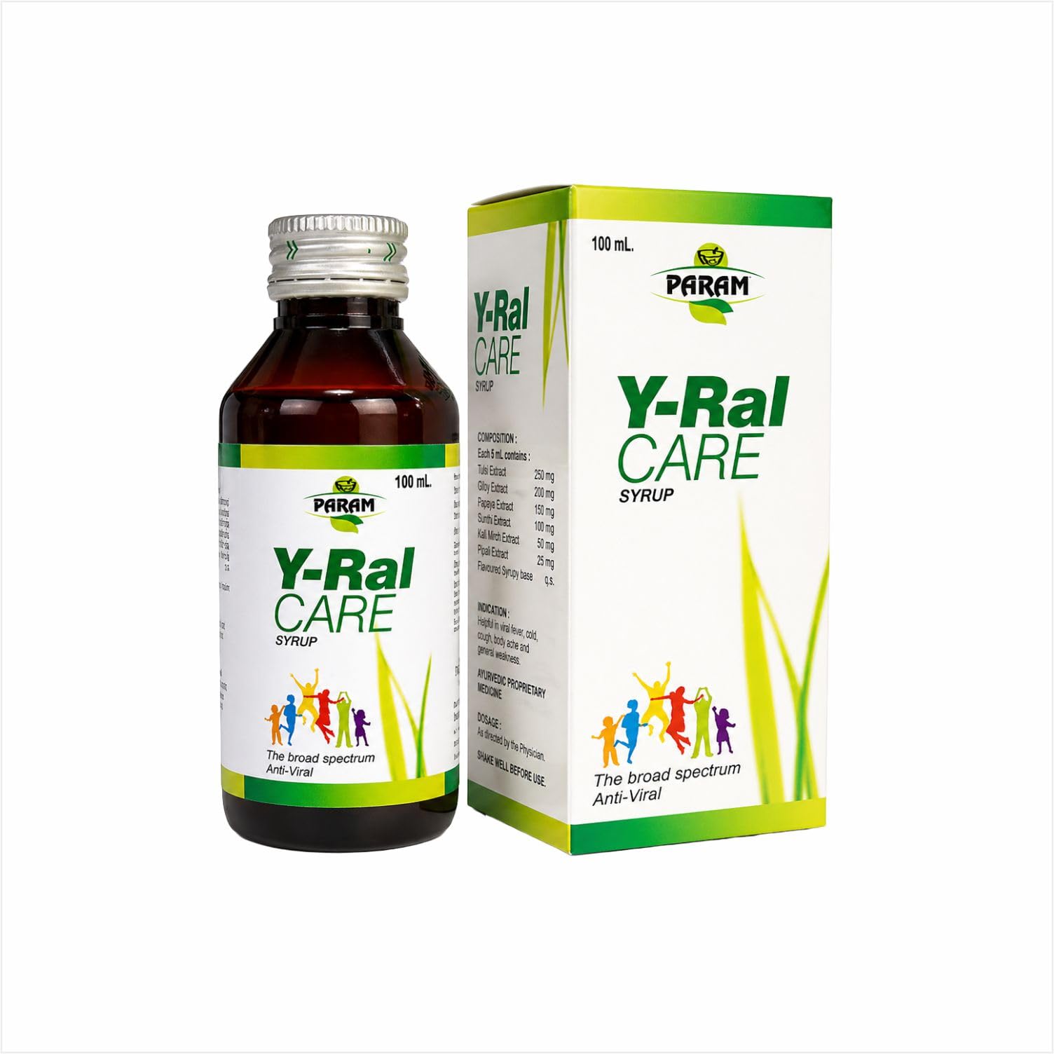 Param Y-Ral Care Ayurvedic Herbal Syrup 100ml | Traditional Herbal Formula with Giloy Kalmegh Bhumi Amla Guduchi | Daily Wellness Herbal Liquid | Premium Ayurvedic Syrup for Everyday Use-image-25
