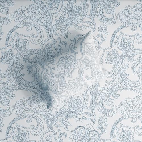 Image of Wakefit 100% Cotton 200 TC Flat Printed Bedsheet, Paisley Single Size (90x60 inches) / (2.29m*1.52m) with 1 Pillow Cover Paisley, Single