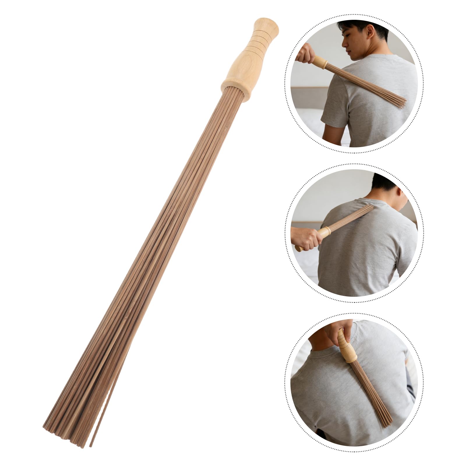 Palo de Masaje Manual de Bambú para Relajación Muscular y Alivio