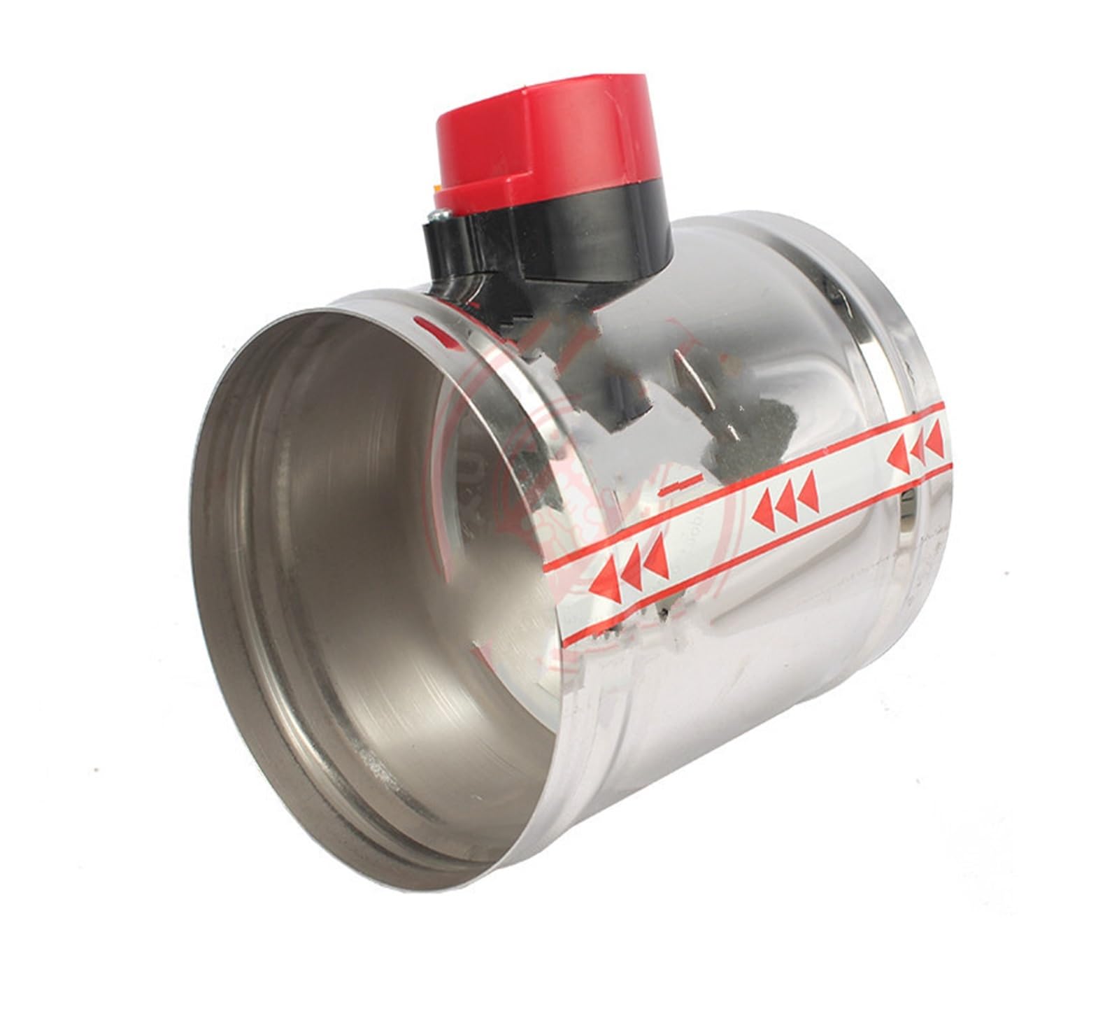 Elektromagnetyczny OD51-250mm 201 elektryczny zawór przepustnicy przewodu powietrznego ze stali nierdzewnej przewody HVAC zmotoryzowany siłownik AC220V DC12/24V Zawór(OD 100mm,DC12V)