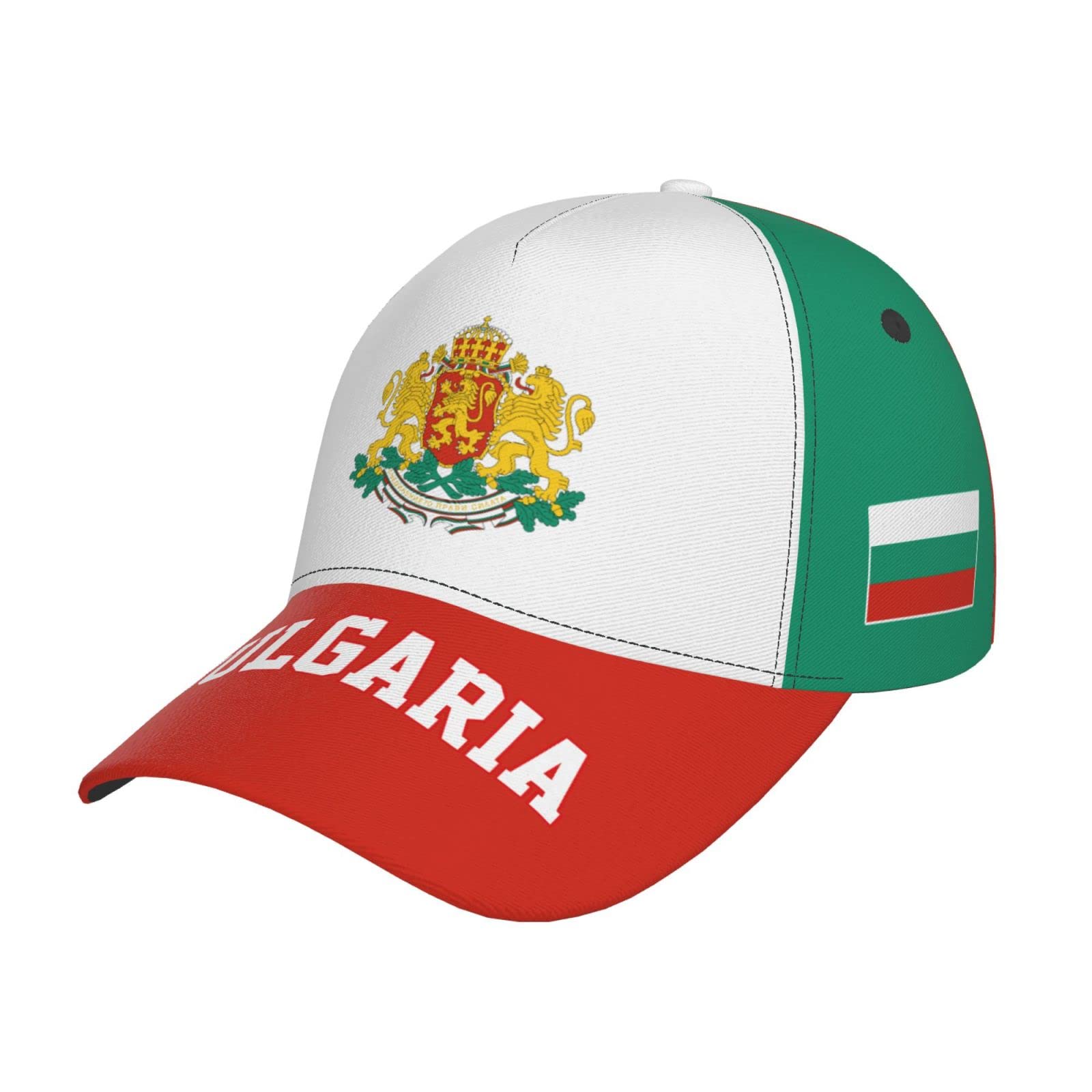 RFSHOP Bulgaria Flag Bulgarian Baseball Cap Full Print Adult Men Hat Patriotism Supporter Soccer Caps Black