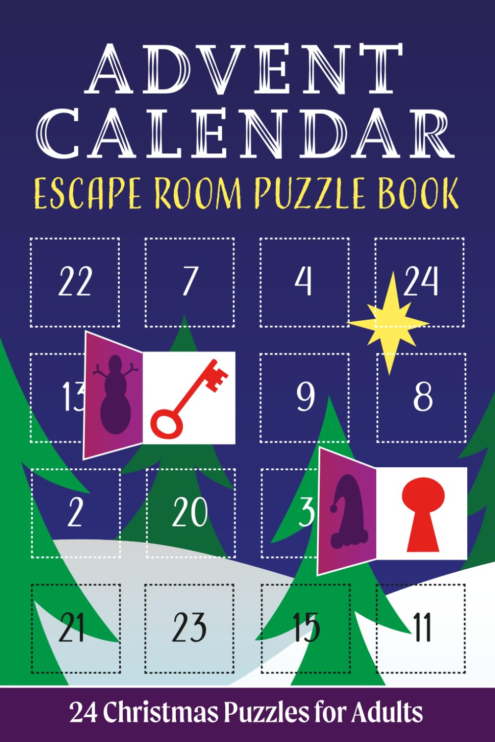 Advent Calendar Escape Room Puzzle Book: 24 Christmas Puzzles for Adults