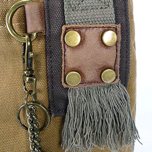 Chala Patch Cross-Body Women Handbag, Canvas Messenger Bag - Olive3