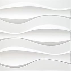 Paneles Modernos Para Paredes Art3d Textures Paneles de pared de PVC, paneles 3D de onda grande, 50 x 50 cm (paquete de 12)