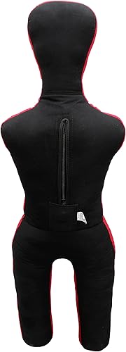 Miniatura 3 de Muñeco de agarre para entrenamiento de autodefensa BBJ Wrestling Kick Boxing Practice Dummies (4 pies 48 pulgadas) sin rellenar, ninguno, negro y
