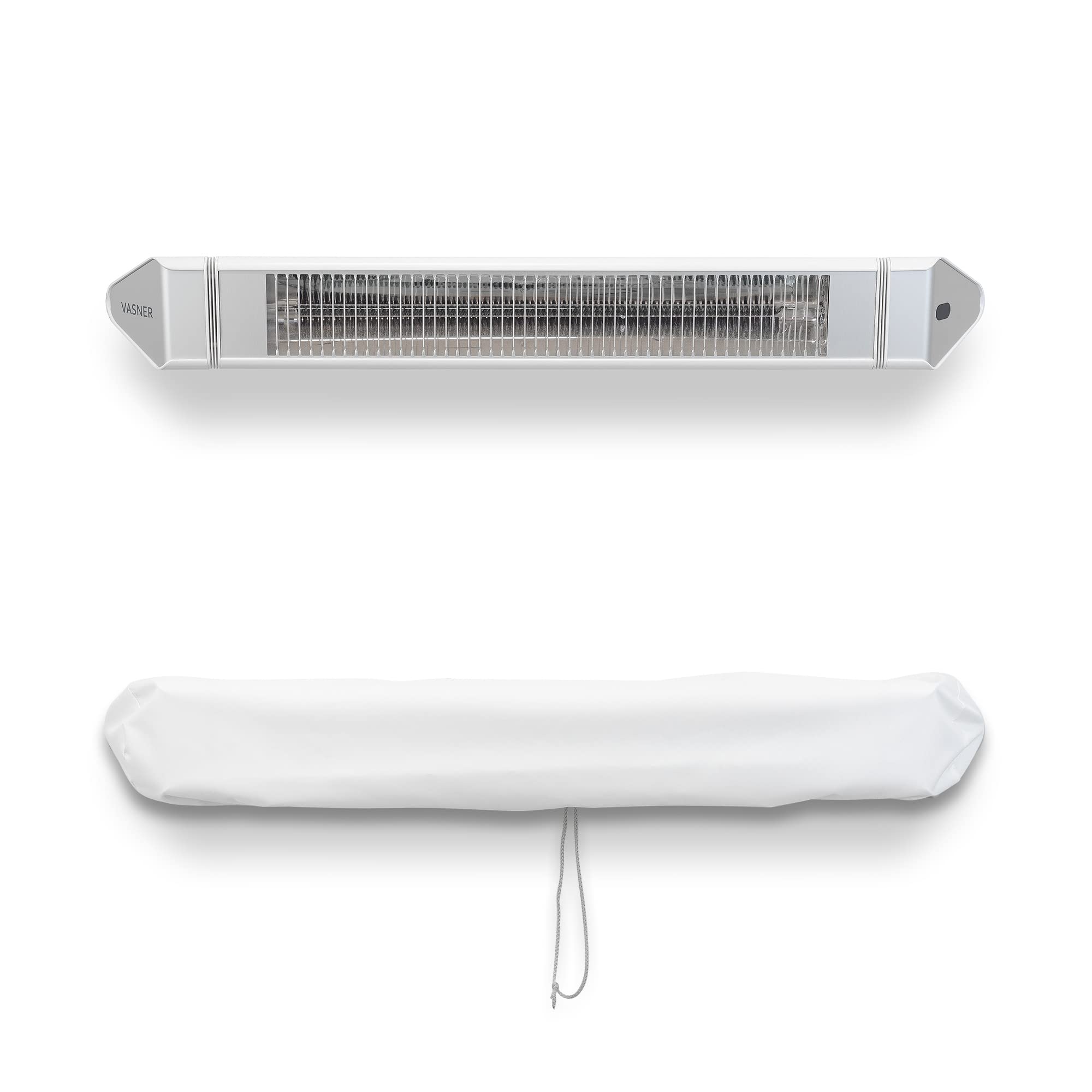 VASNER AirCape – Schutzhülle für Wandheizstrahler, Heizstrahler Abdeckhaube, Infrarot Terrassenstrahler Abdeckung, Infrarotstrahler Haube, handgefertigt, Made in Germany (AirCape L, Weiß)