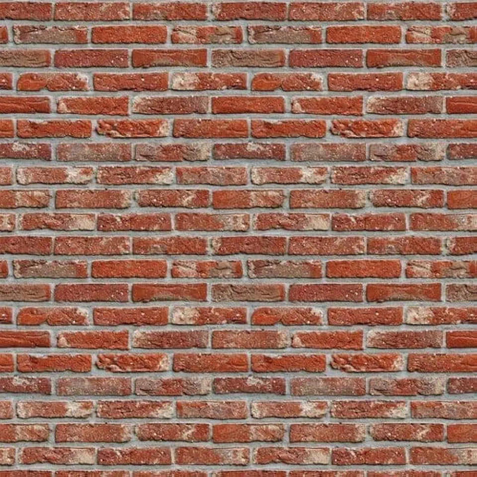 Papel De Parede Adesivo Lavável Tijolinho Vermelho Rolo 3m