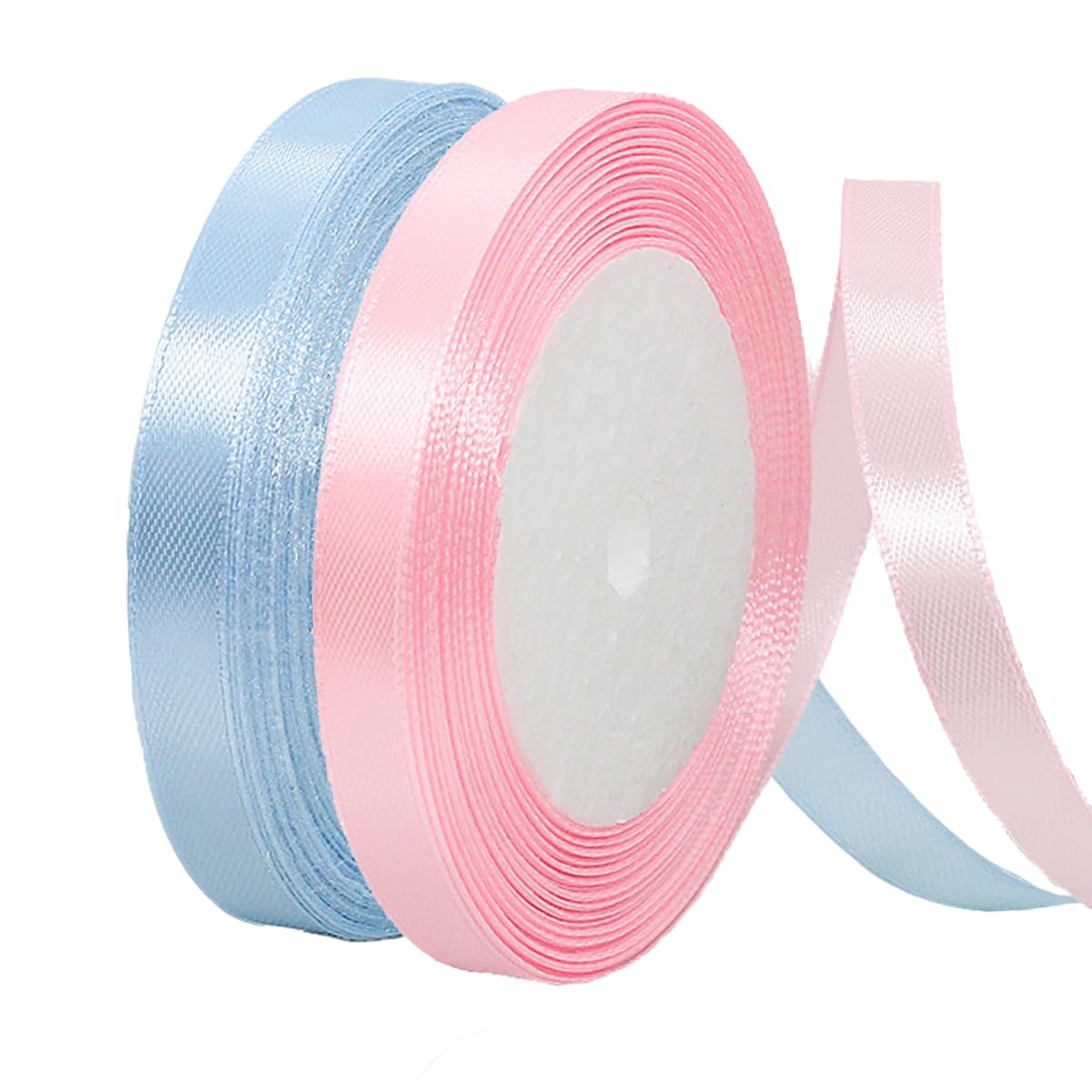 Amazon.com: 2 Rolls Light Blue Ribbon, 3/8 Inch x 50 Yards Satin