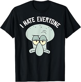 Squidward I Hate Everyone T-Shirt Small