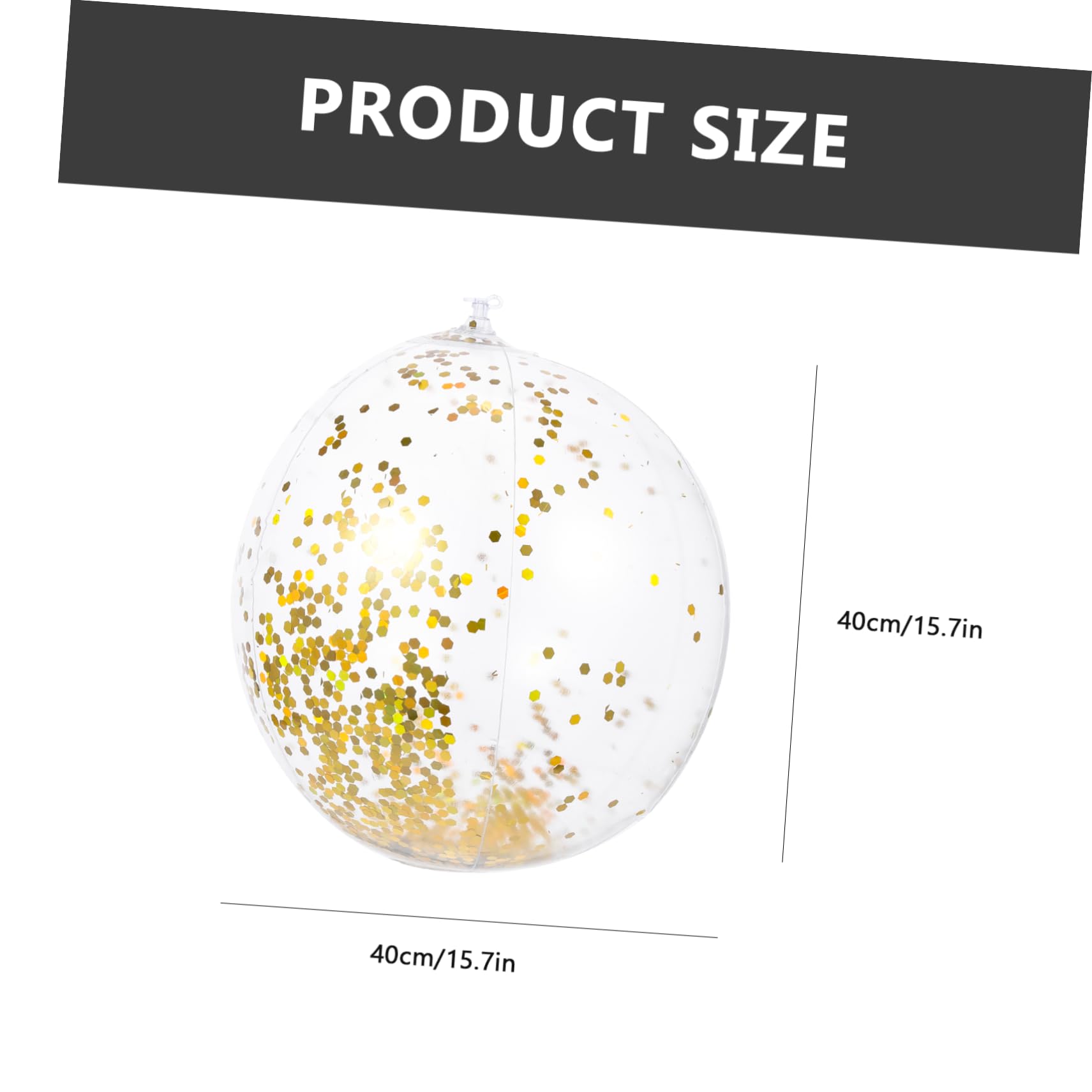 Sosoport Inflatable Beach Balls for Boys and Girls 4pcs Beach Balls Shiny Glitters Pool Party Favors