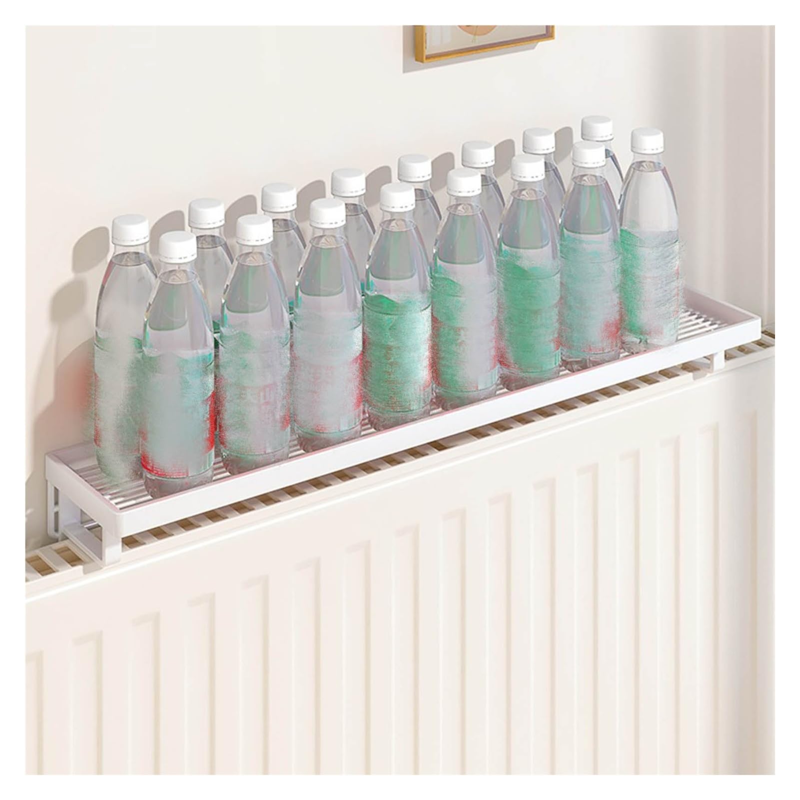 Mensola per termosifone per soggiorno, design arrotondato, senza fori, ideale per esporre piante