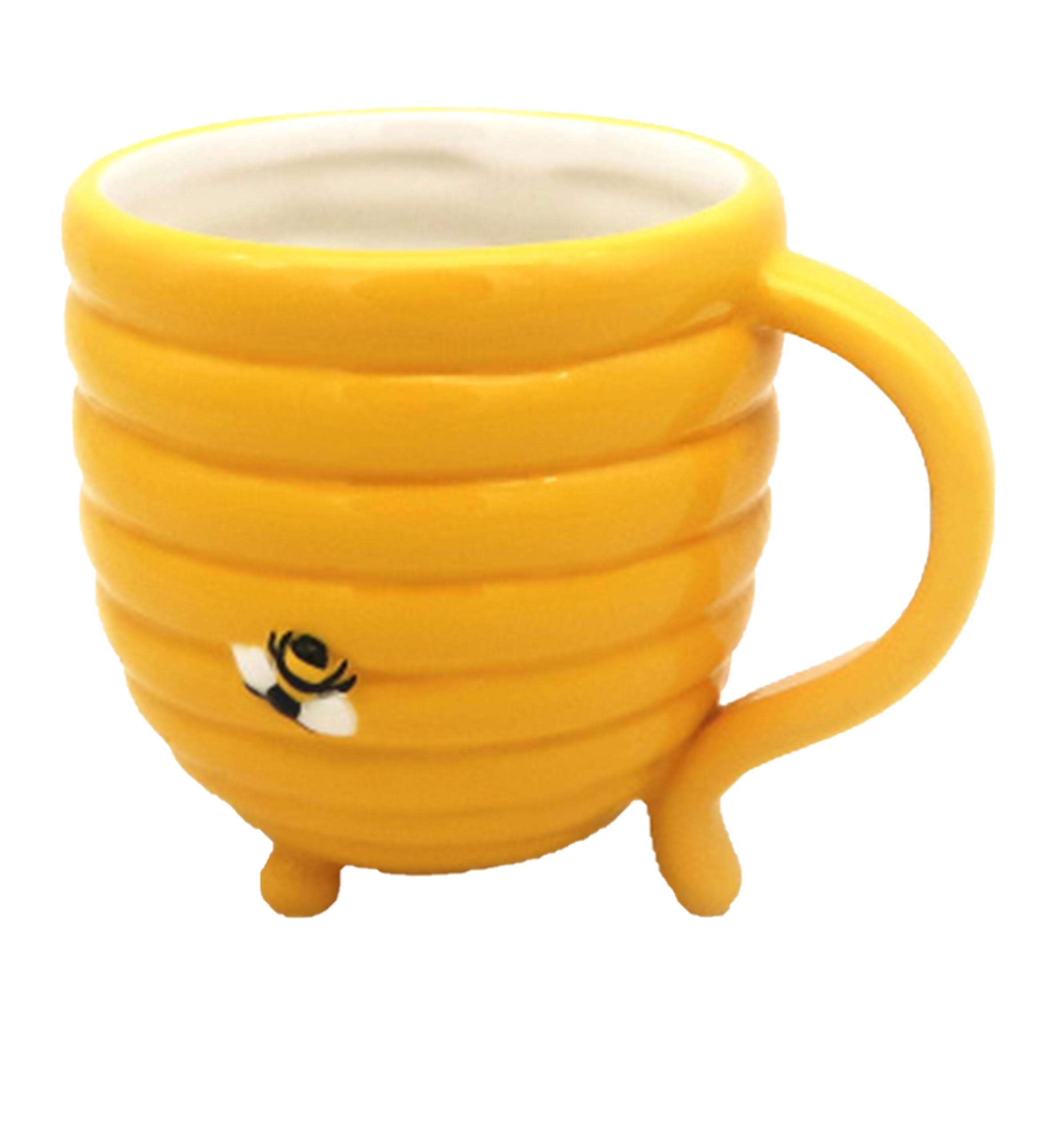 Puckator Beehive Upside Down Ceramic Shaped Tea Coffee Mug, Funny Home Accessories, Cute Gifts for Girlfriend