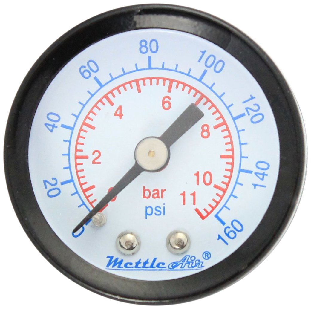 MettleAir GSR15016010PK Air Gauge, Back Mount